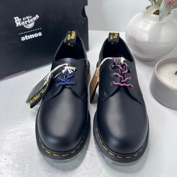 Dr Marten 1461 Atoms Leather Slip Resistant Oxford Shoe Black Men 7 Women 8 NWB - Picture 5 of 11